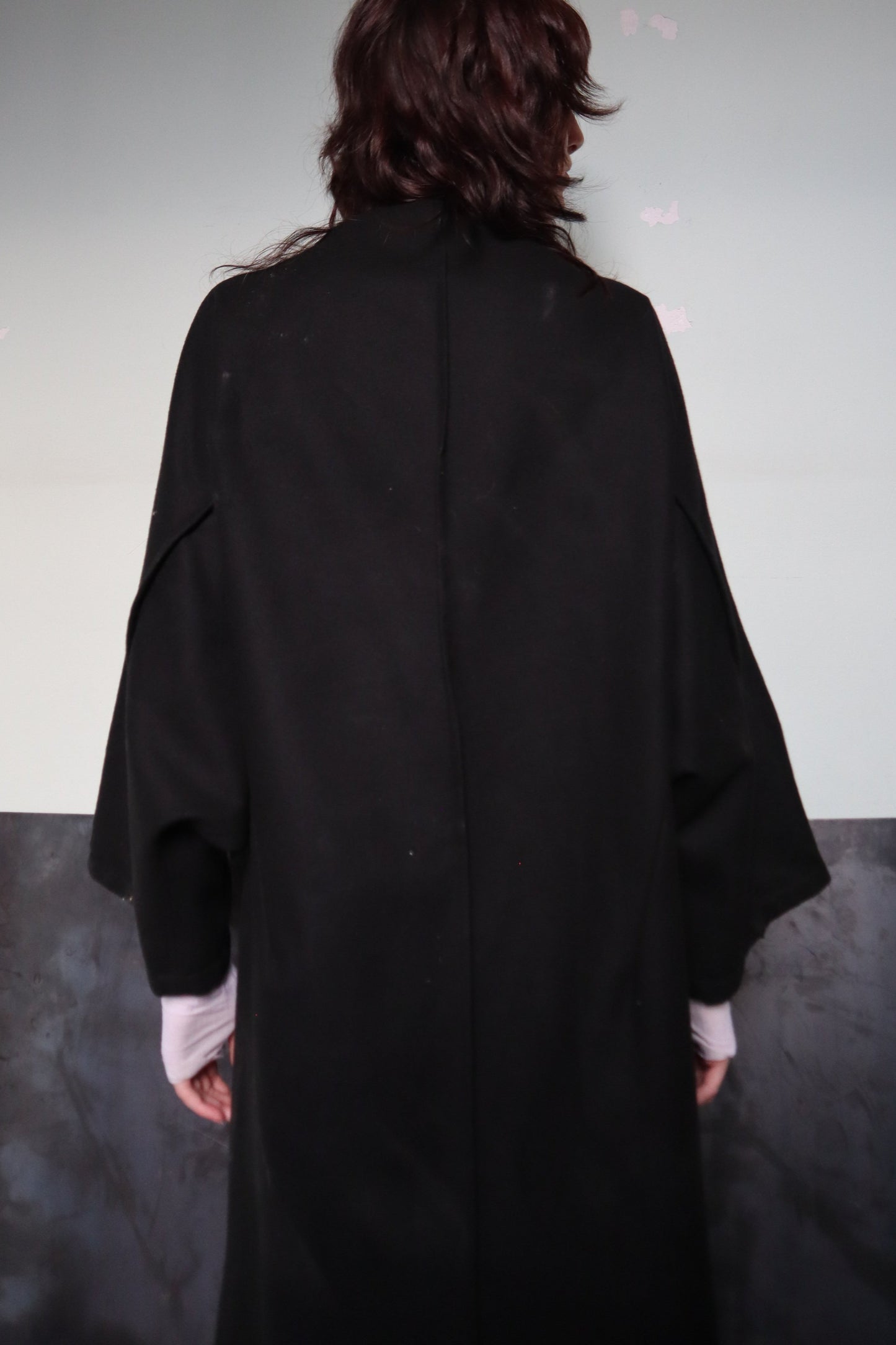 Maison Isabel Maciel extended sleeve wool coat, featured in lookbook.