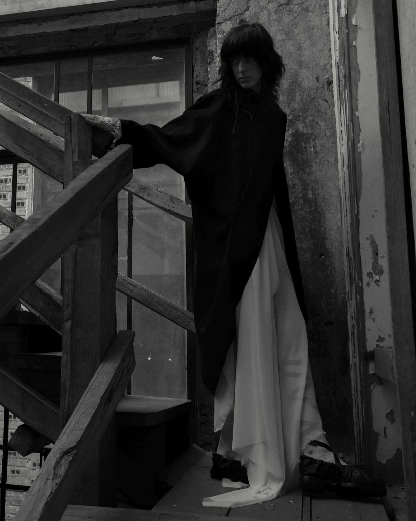 Maison Isabel Maciel extended sleeve wool coat, featured in lookbook.