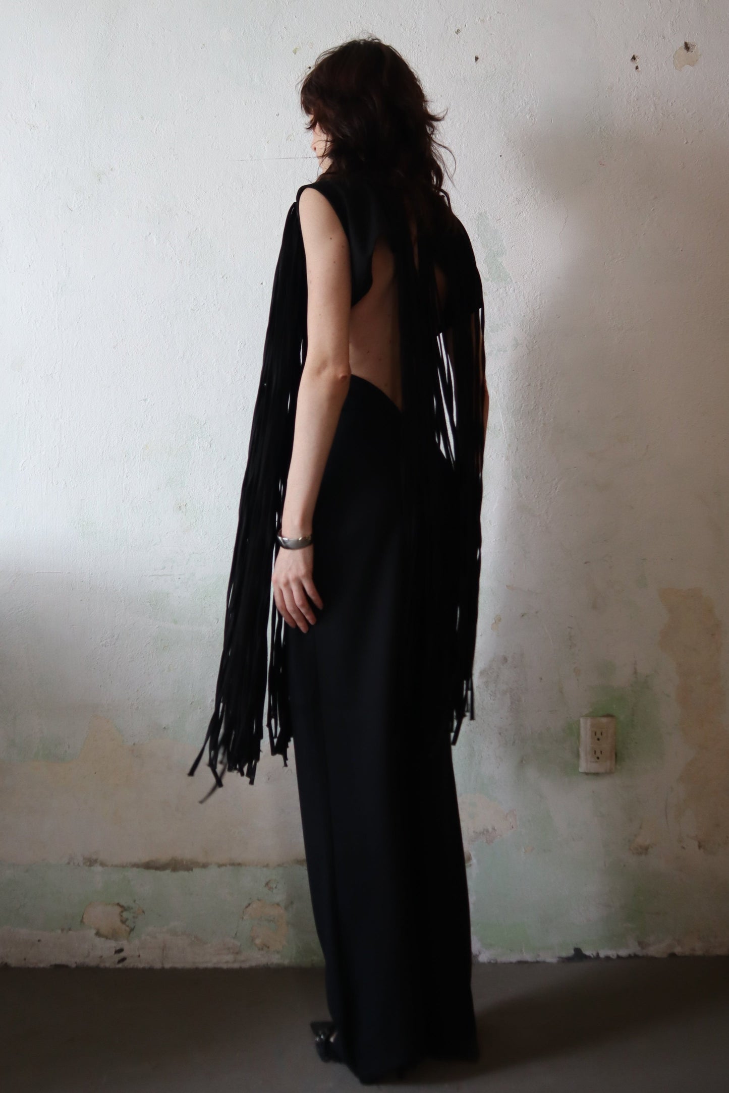 Maison Isabel Maciel hanging straps denim bolero, featured in lookbook.