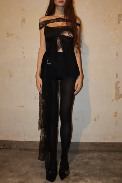 Maison Isabel Maciel deconstructed asymmetric top, featured in lookbook.