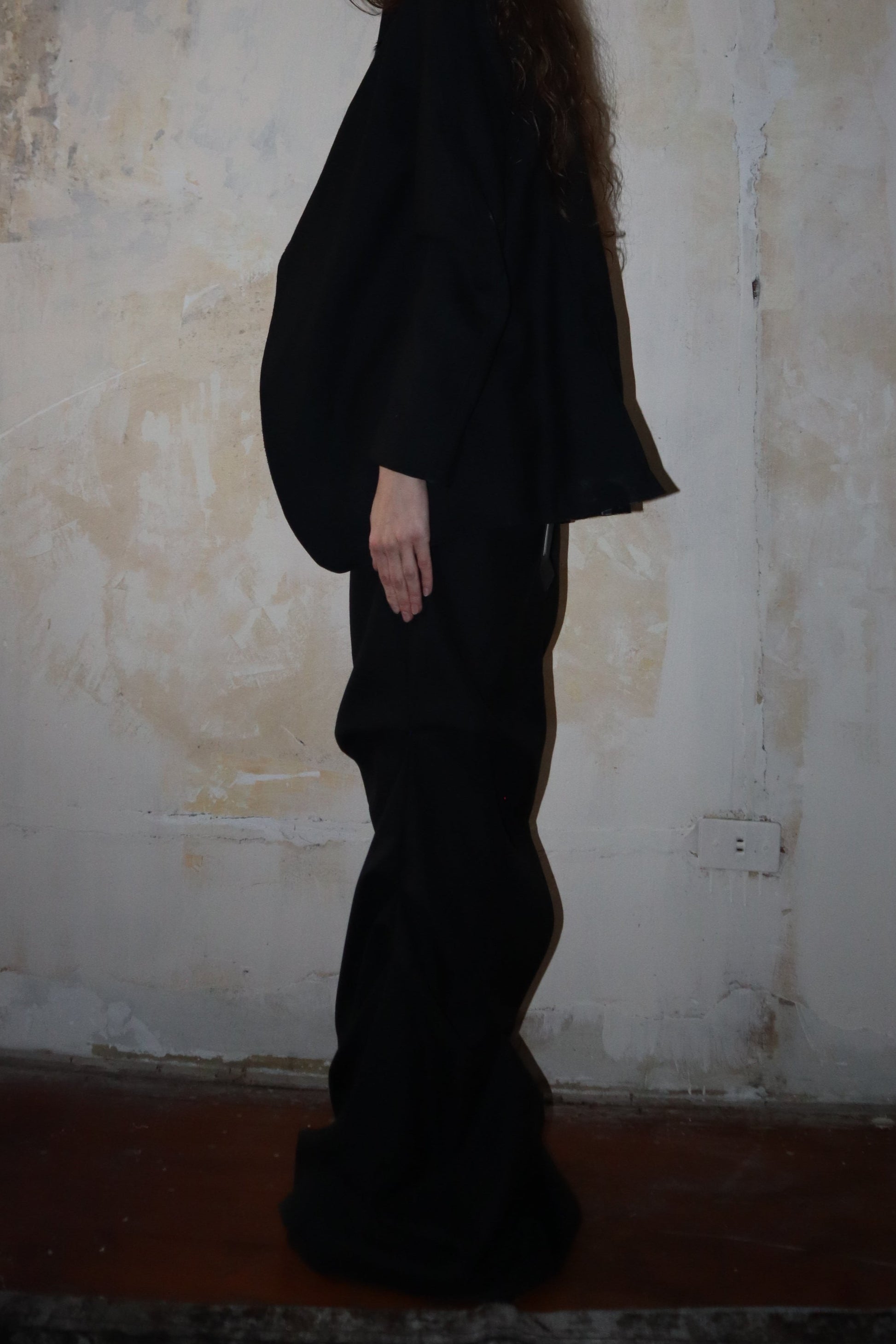 Maison Isabel Maciel draped floor lenght skirt, featured in lookbook.