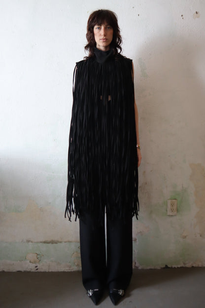Maison Isabel Maciel hanging straps denim bolero, featured in lookbook.