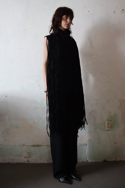 Maison Isabel Maciel hanging straps denim bolero, featured in lookbook.