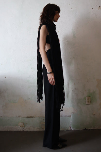 Maison Isabel Maciel hanging straps denim bolero, featured in lookbook.