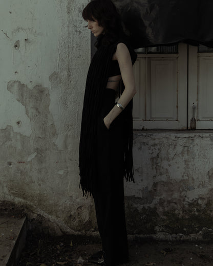 Maison Isabel Maciel hanging straps denim bolero, featured in lookbook.